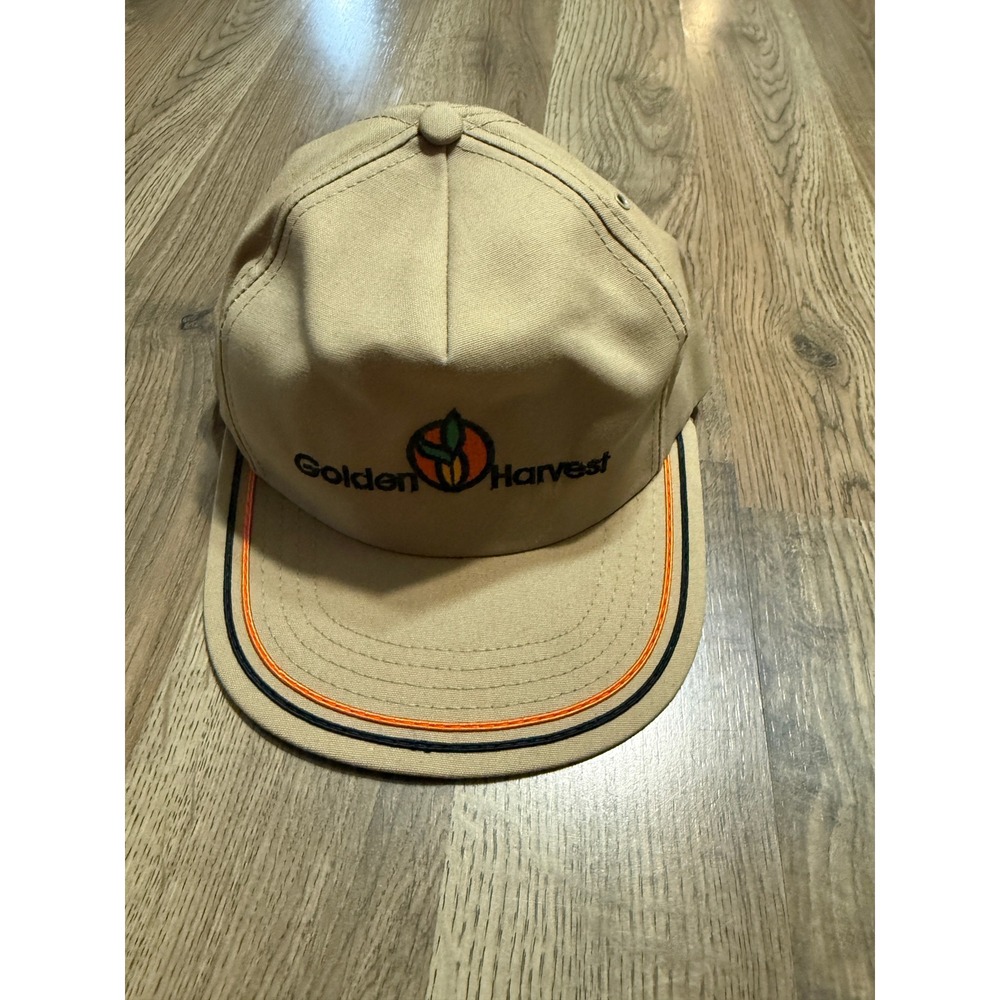 Vintage Golden Harvest Hat Size OS Tan Baseball Cap Vintage Seed Agriculture